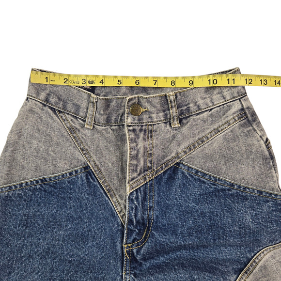 Vintage Georges Marciano Guess Jeans Size 2 Patchwork Tapered High Waist 80s - Picture 4 of 8